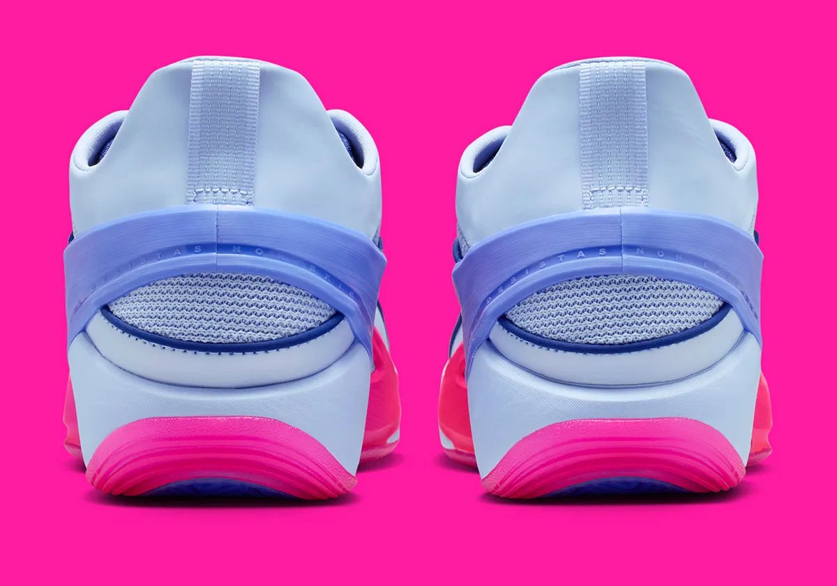 Jordan Luka 5 basketball shoe in Light Marine colorway, displaying the side profile and design details of Luka Doncic's signature Nike model - detail view 4