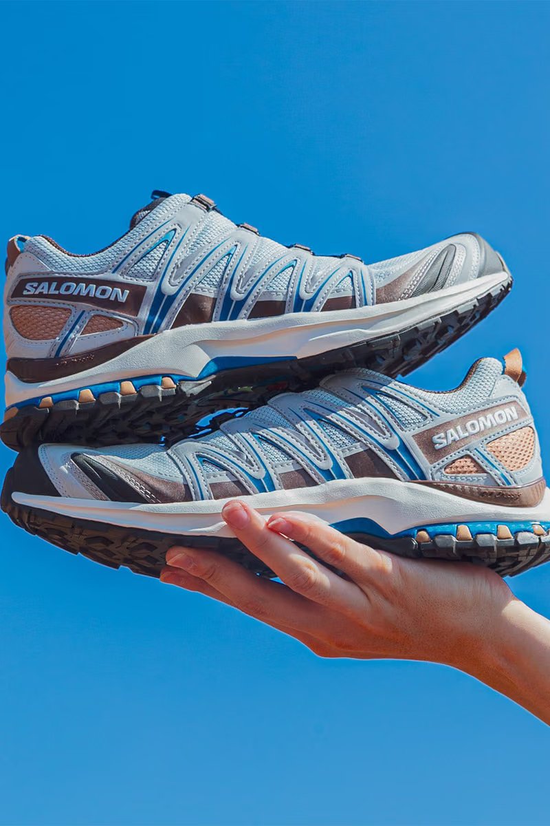 Salomon XA PRO 3D Pearl Blue sneaker with gray overlays, URBAN RESEARCH exclusive colorway - detail view 1
