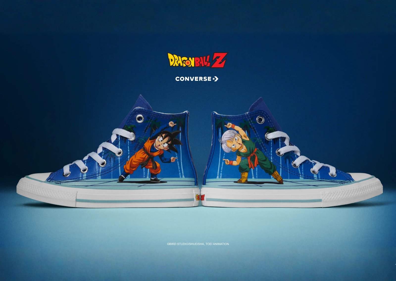 Dragon Ball Z x Converse Chuck Taylor All-Star collection featuring character-inspired colorways including Goku, Vegeta, and Shenron designs - detail view 2