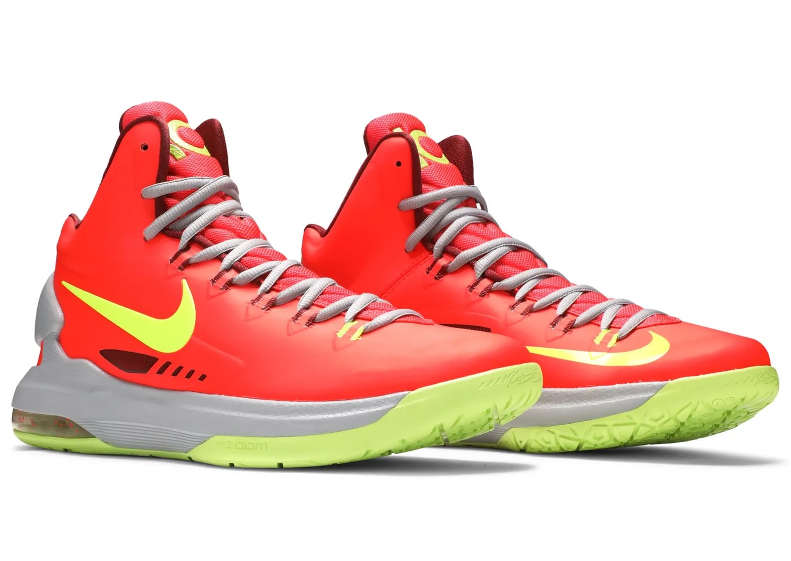 Nike Zoom KD 5 Elite DMV retro colorway in red, green, and grey inspired by DC mumbo sauce - detail view 1