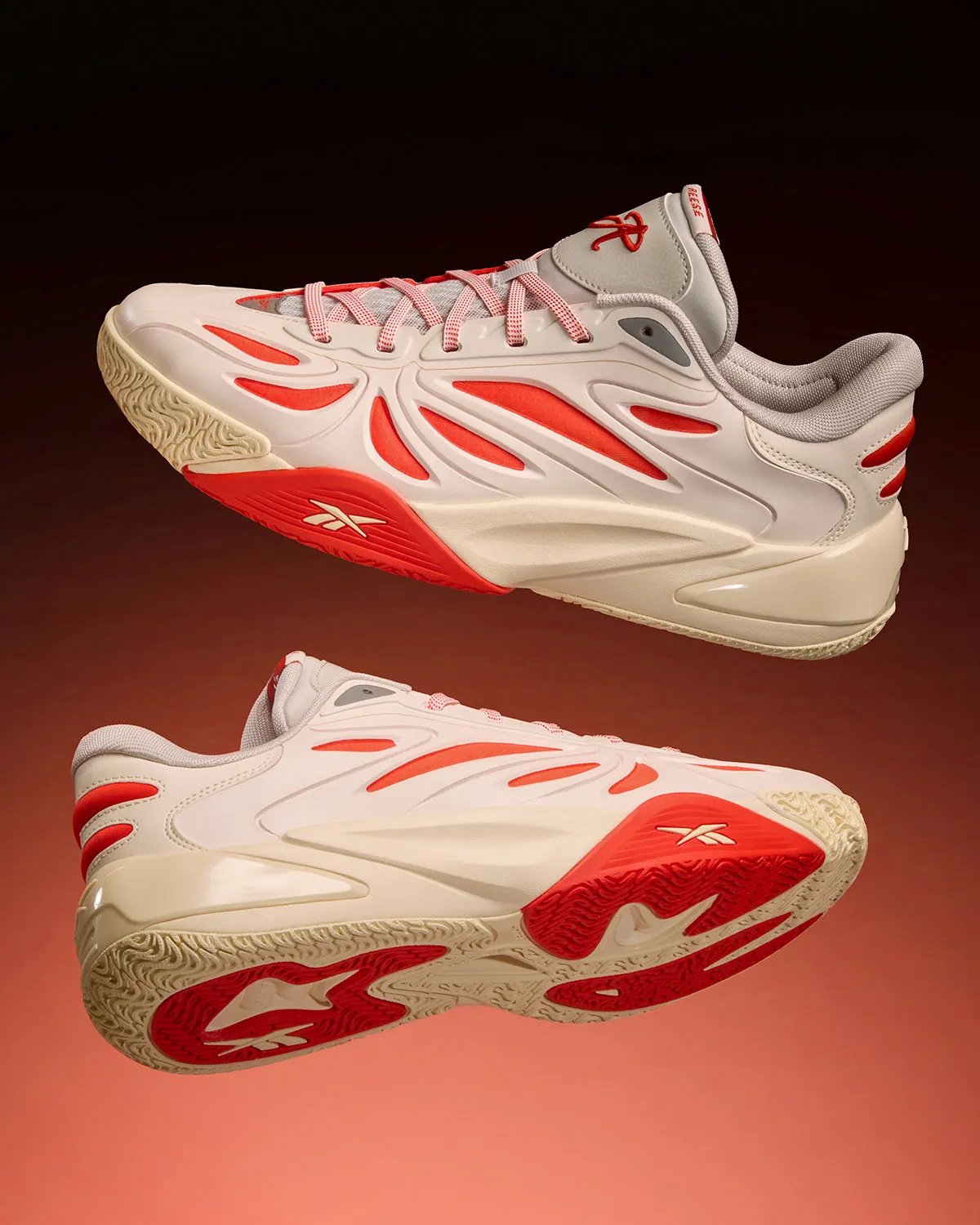 Reebok Angel Reese 1 in Atlanta Dream red with white branding, lateral view - detail view 3