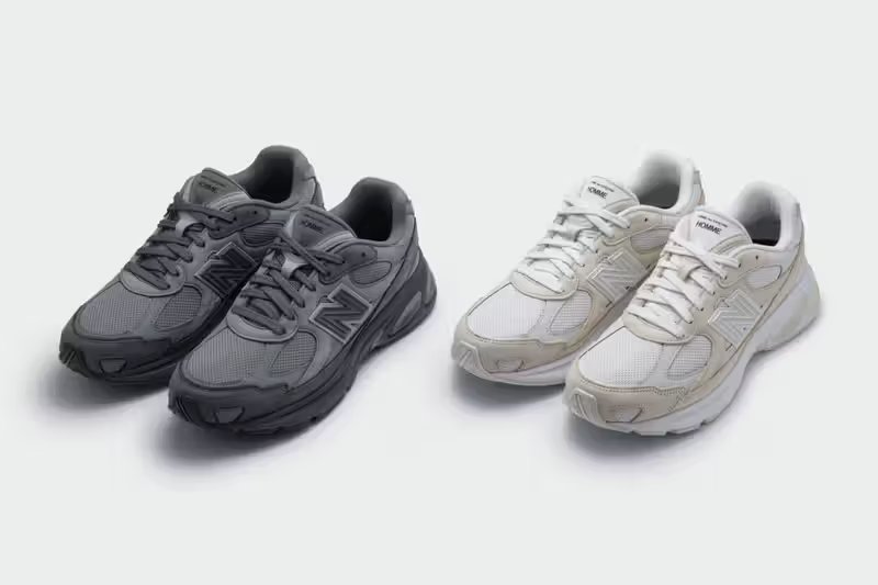COMME des GARÇONS HOMME x New Balance ABZORB 2010 in gray and off-white colorways - detail view 2