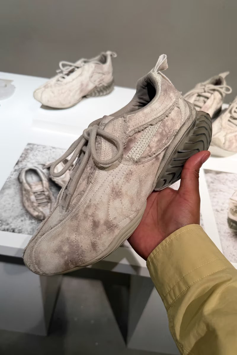 Puma JiyongKim sneaker collaboration inspired by weathered paper textures and natural material decay - detail view 5