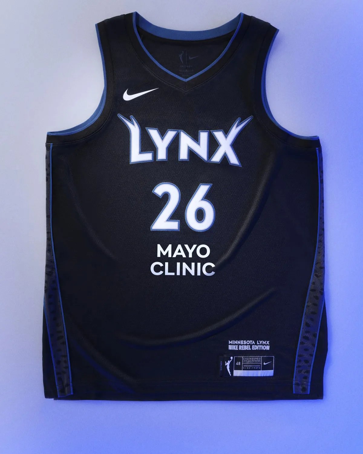 Nike WNBA 2026 Rebel Edition alternate jerseys displayed across multiple team colorways - detail view 5