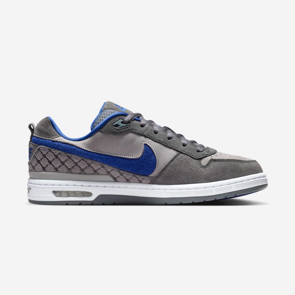 Nike SB P-Rod Zoom Air Low in Dodgers colorway, side and overhead detail view - detail view 3