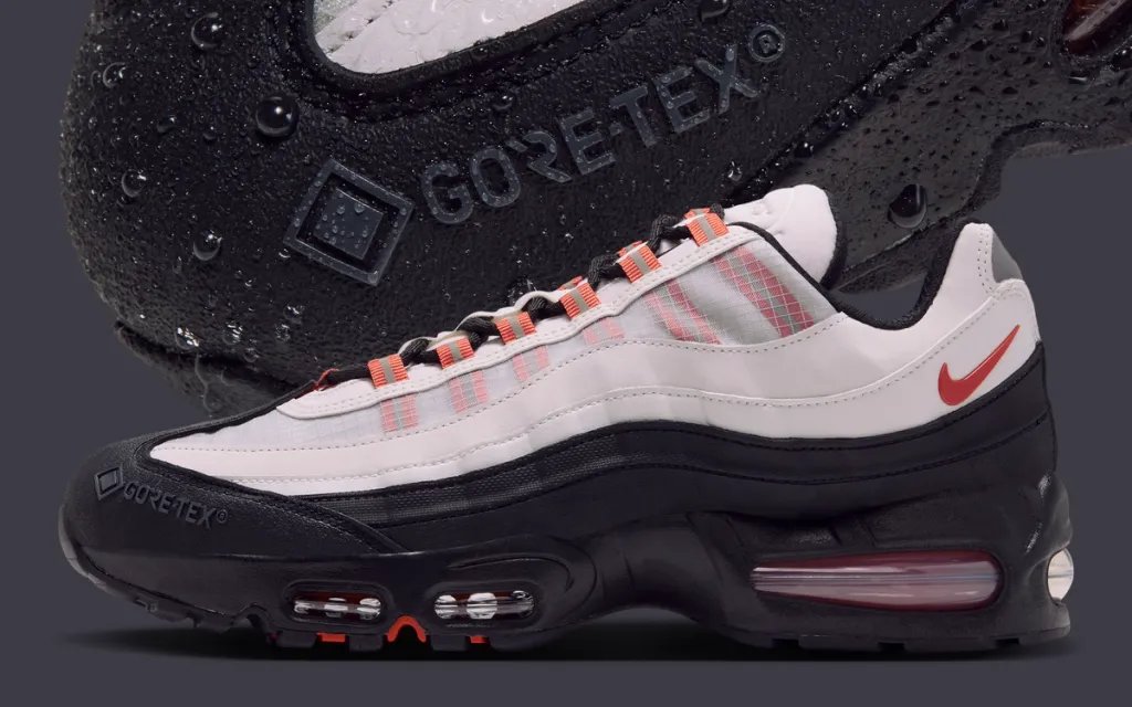 Nike Air Max 95 GORE-TEX upcoming release for Holiday 2026, showcasing GORE-TEX weatherproof construction on the classic '90s silhouette