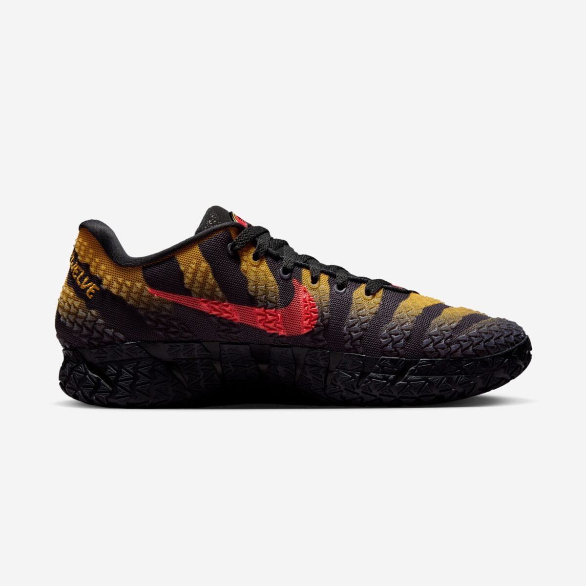 Nike Ja 3 Raptor in Jurassic Park colorway, showing lateral and medial views of the performance basketball shoe - detail view 3
