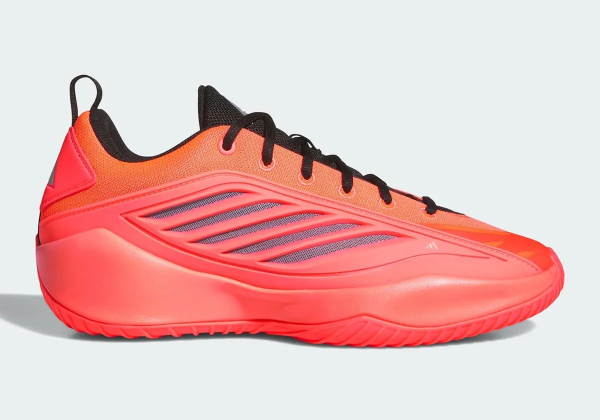 adidas Believe That Anthony Edwards in Solar Turbo colorway with core black midsole and slate accents - detail view 1