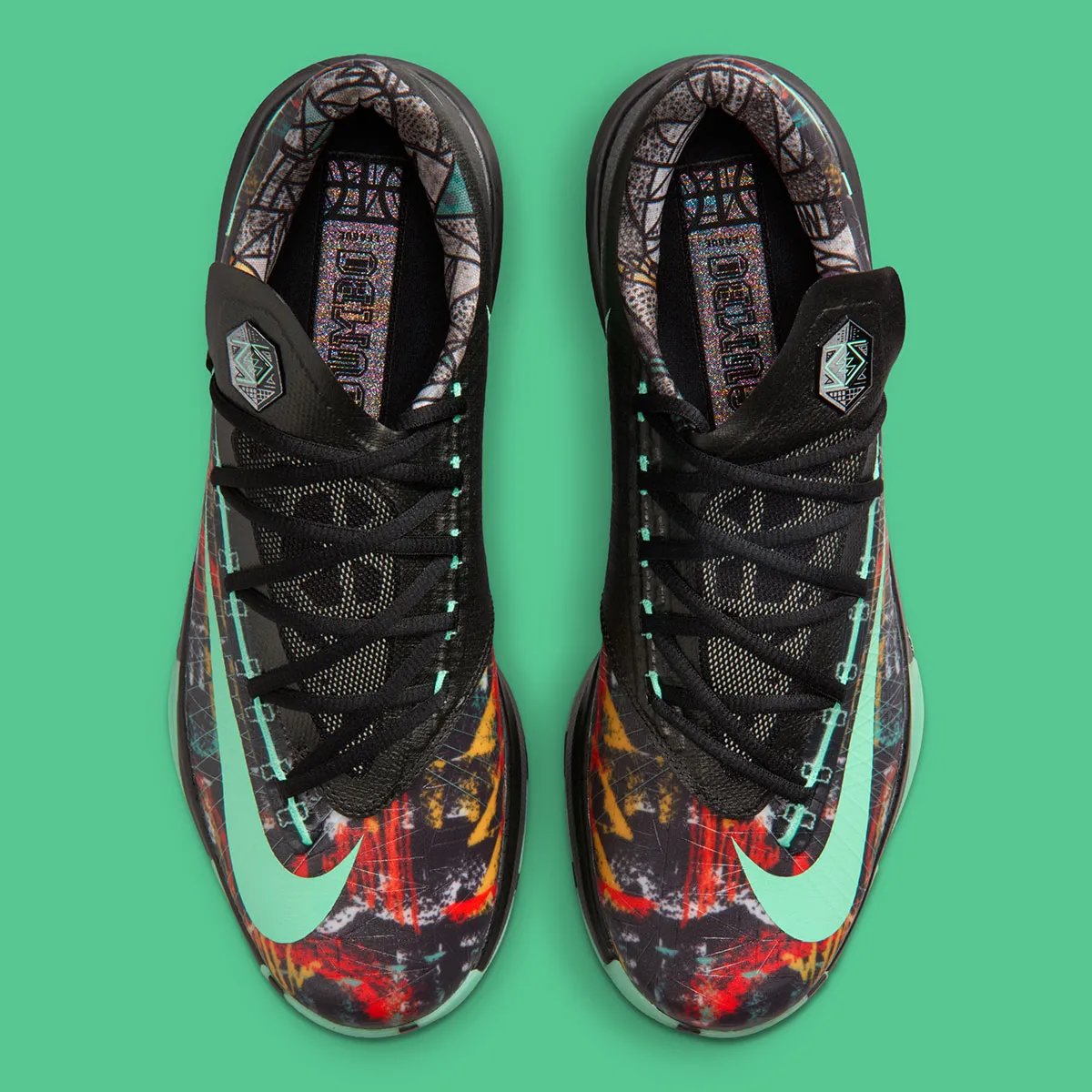 Nike KD 6 Retro All-Star colorway, side profile view showing the signature midfoot shank and cushioning geometry - detail view 3