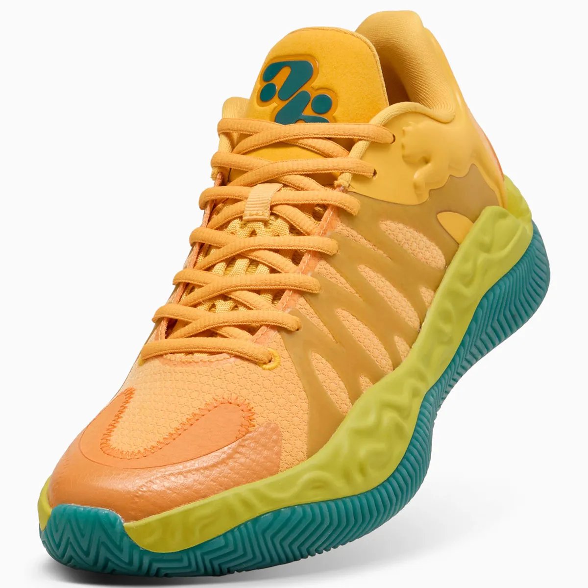 PUMA Hali 1 in citrus tones, Tyrese Haliburton's signature basketball shoe - detail view 3