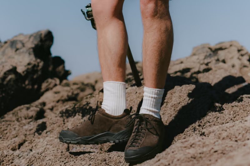 JJJJound x Diemme Movida in brown suede with Italian leather lining and Vibram sole