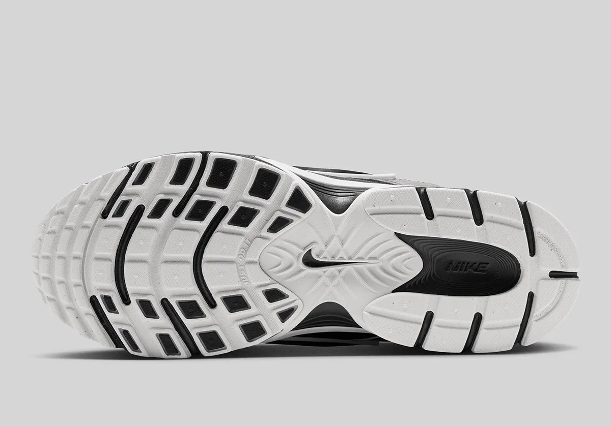 Nike V5 RNR black colorway with glossy leather overlays and grey technical markings, women's sizing - detail view 2