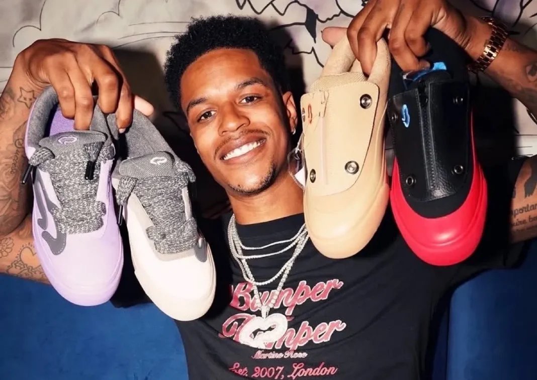 Shareef O'Neal's new Shaq Brand lifestyle silhouette with cupsole, removable zippered shroud, and reinterpreted Dunkman logo shown at New York Fashion Week