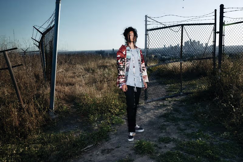 Feng wearing Vans Authentic sneakers as part of Fall 2026 campaign imagery - detail view 2