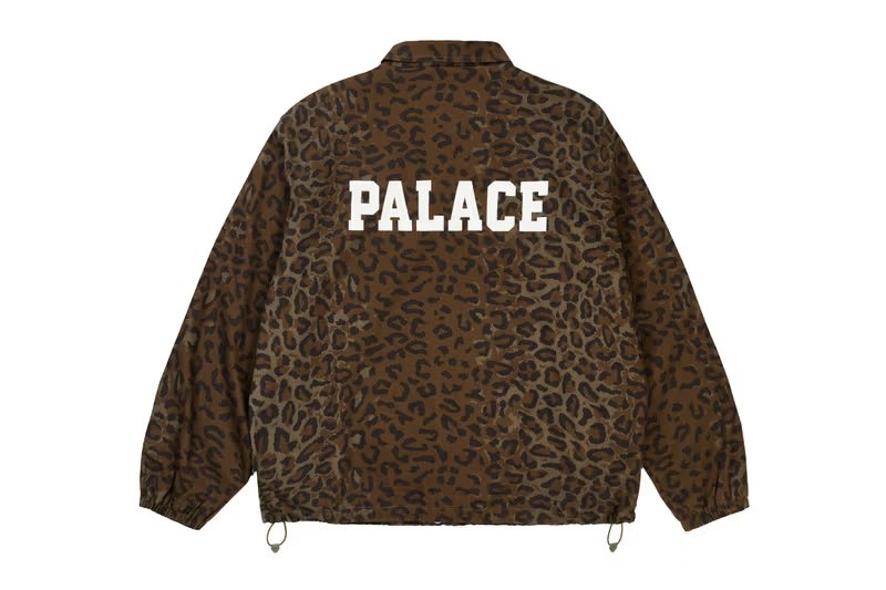 Palace Summer 26 Drop 7 collection featuring pigment-dyed Tri-Ferg crewneck, coach jacket, and swim shorts releasing June 19 - detail view 1