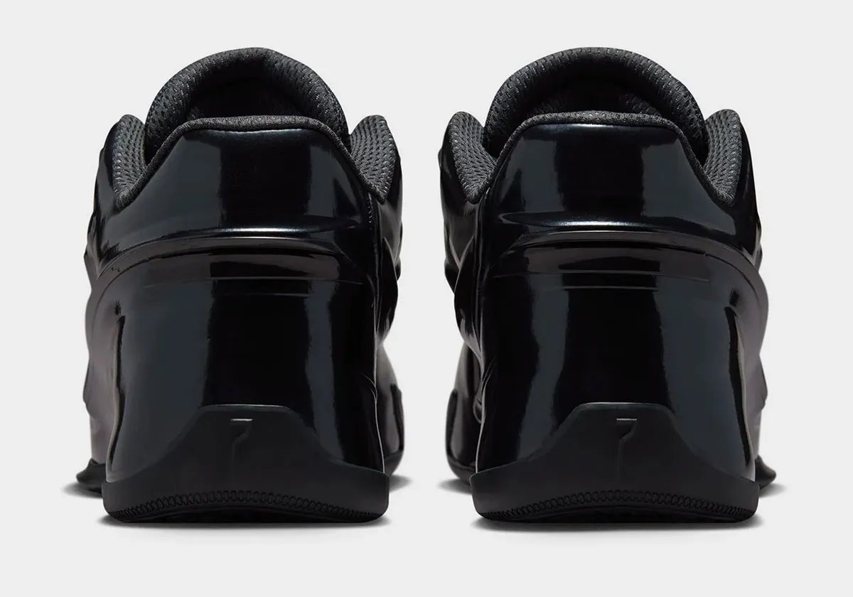 Nike KD 19 Candy in jet black with Stadium Green insole branding, side profile view - detail view 4