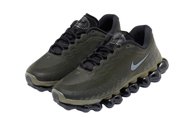 Nike Air Liquid Max Sequoia in deep green, black, and olive colorway with sculpted TPU upper detail - detail view 3