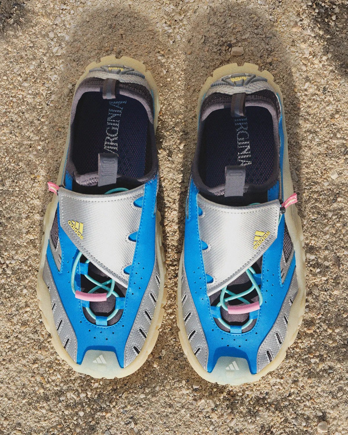 Pharrell x adidas Water Moc in multiple colorways, featuring neoprene U-throat construction and breathable mesh ventilation - detail view 3