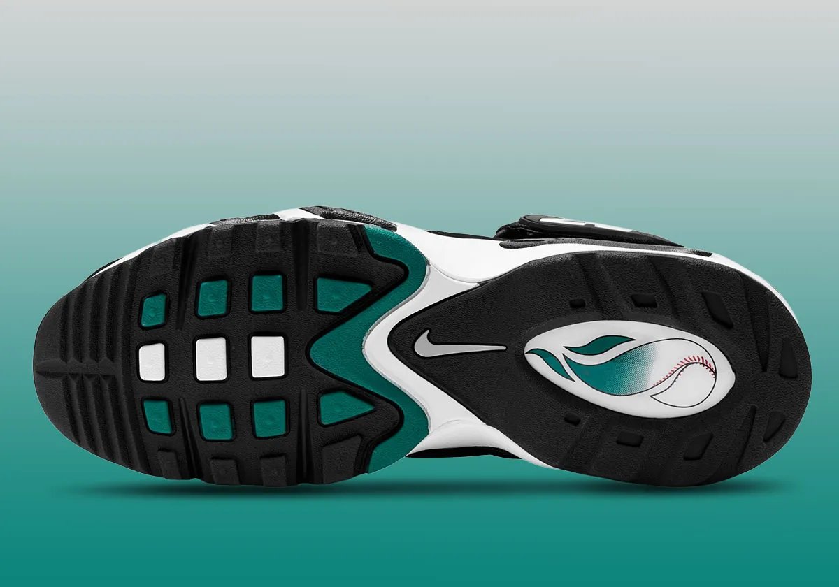 Nike Air Griffey Max 1 Freshwater showing aquatic blue and white colorway on classic basketball silhouette - detail view 4