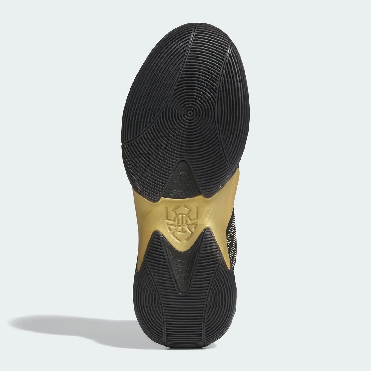 adidas DON Issue #7 in gold colorway, Donovan Mitchell signature basketball shoe - detail view 3