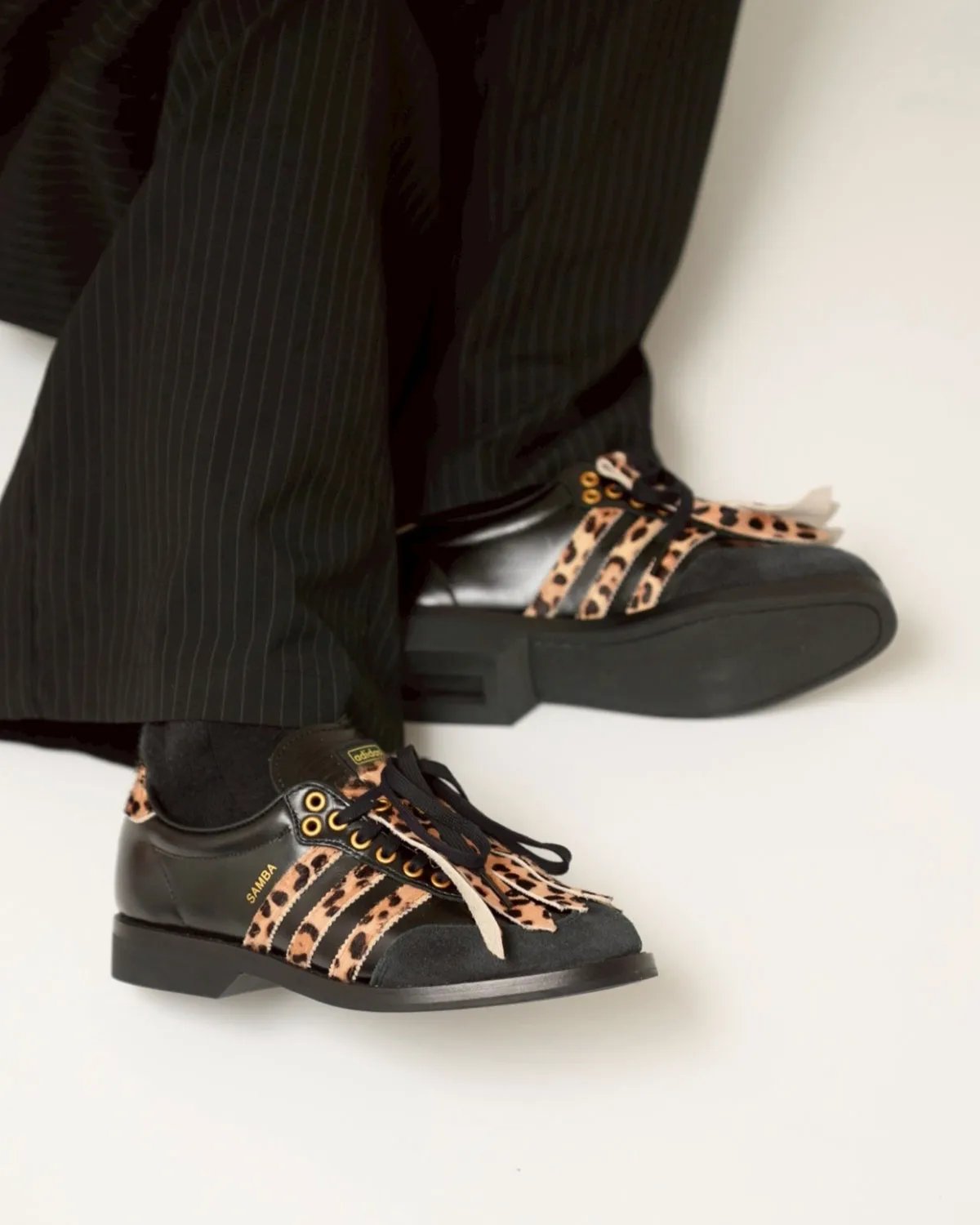 adidas Samba Bowling in leopard print and black patent leather colorways, Asia-exclusive release - detail view 2