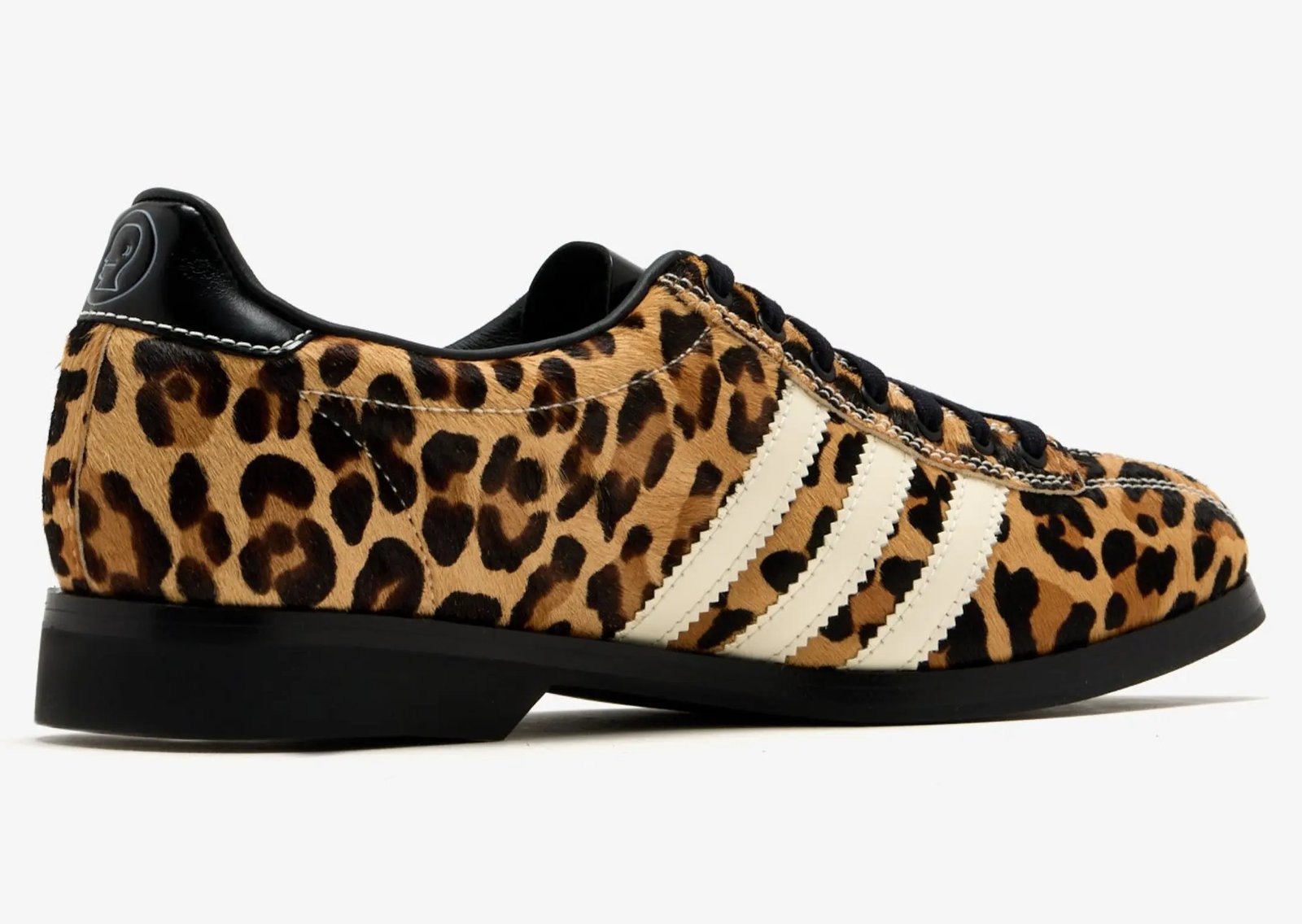 Brain Dead x adidas Samba Bowling Pack featuring Snakeskin and Cheetah colorways with animal print side panels and black leather toe box - detail view 3