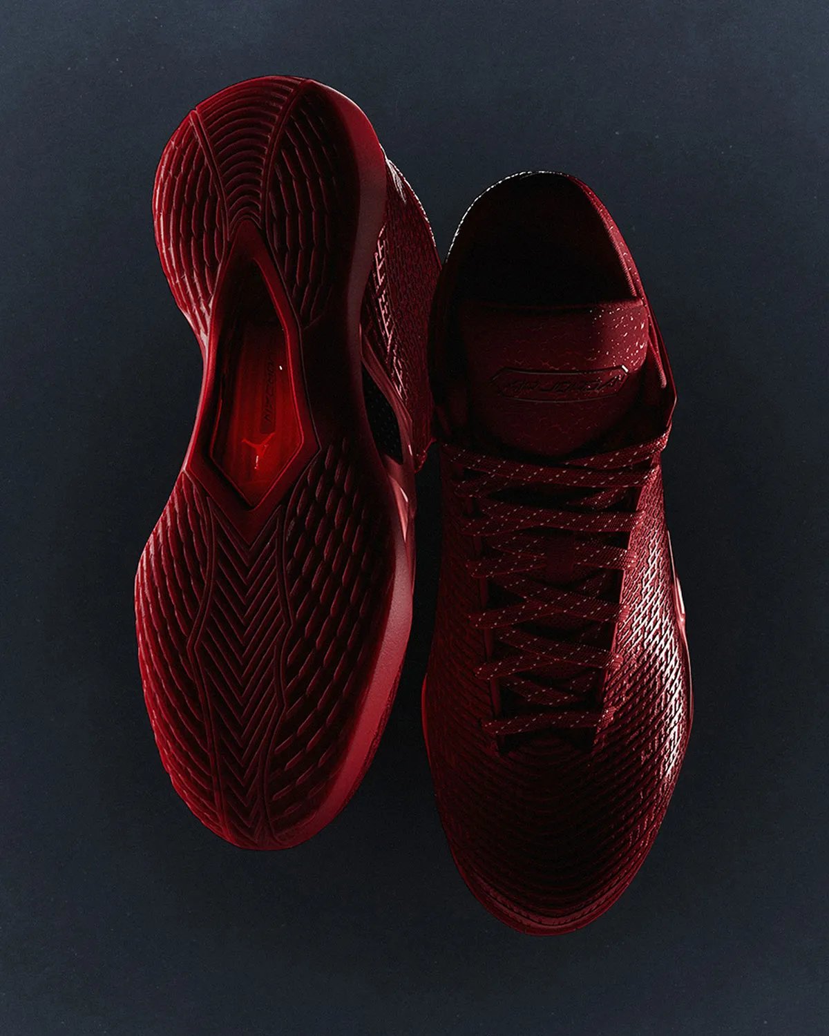 Air Jordan 41 featuring visible carbon fiber shank and faceted TPU design with Nanoprint upper technology - detail view 1
