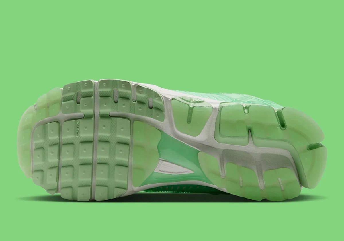 Nike Vomero 5 and P-6000 Jelly Pack with translucent TPU uppers in complementary green and pink colorways - detail view 2