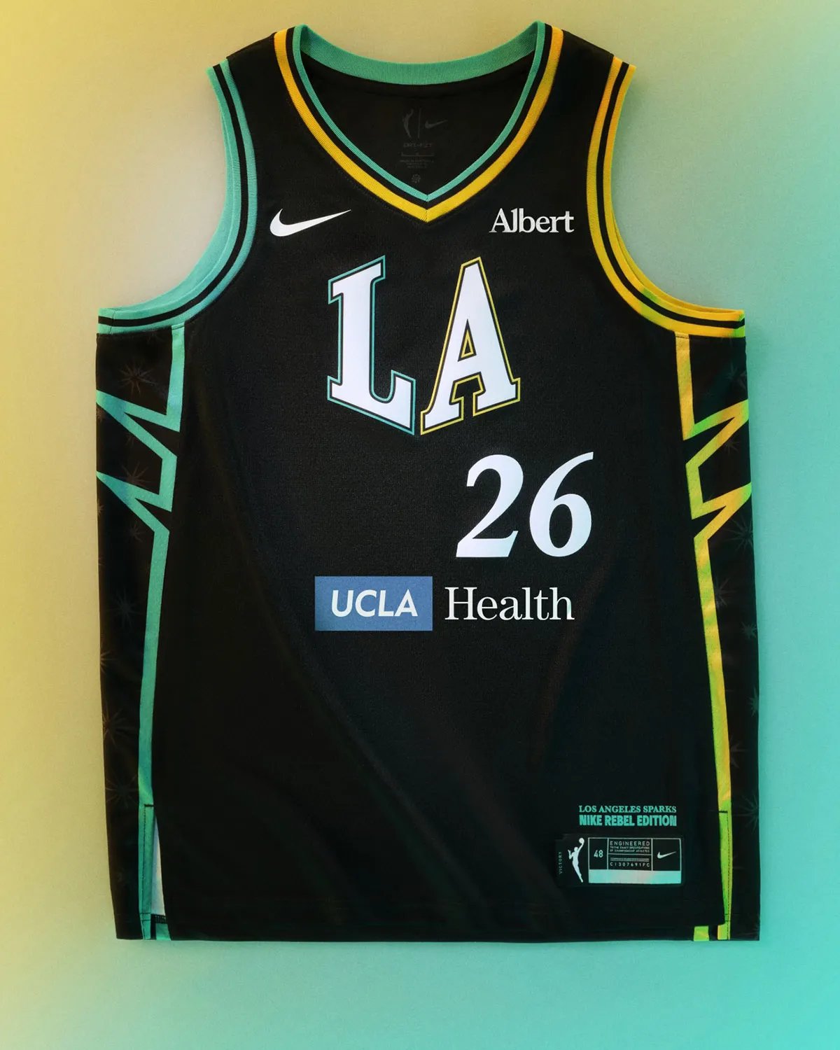 Nike WNBA 2026 Rebel Edition alternate jerseys displayed across multiple team colorways - detail view 3