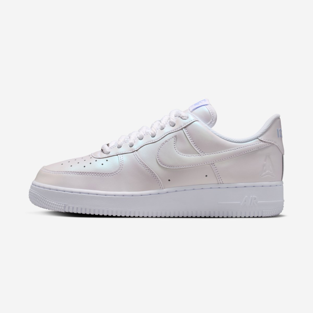 Ja Morant x Nike Air Force 1 Low 'Pure' in White, Cobalt, and Metallic Silver colorway - detail view 2
