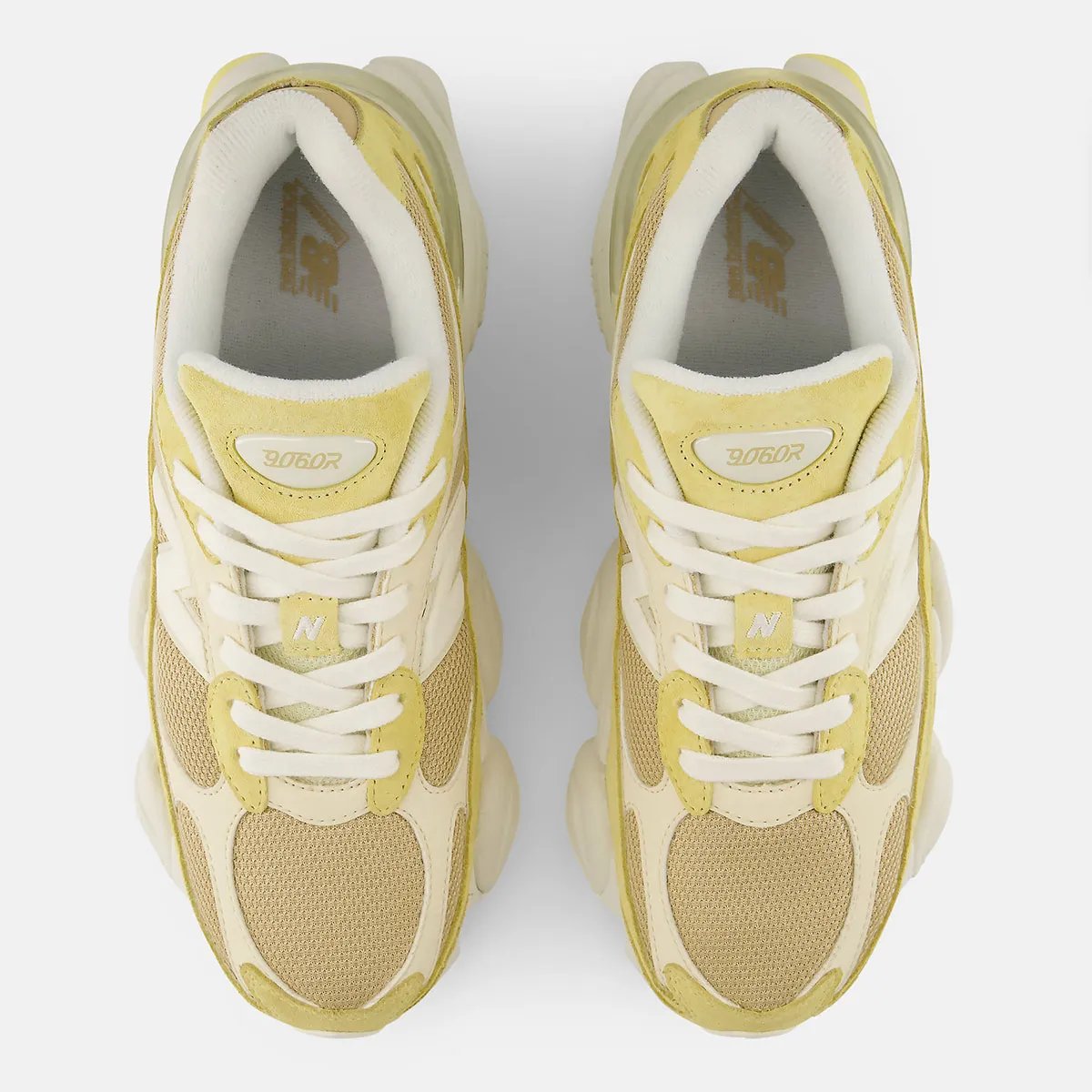 New Balance 9060R in Enoki colorway featuring suede and mesh upper inspired by the 993 silhouette - detail view 3
