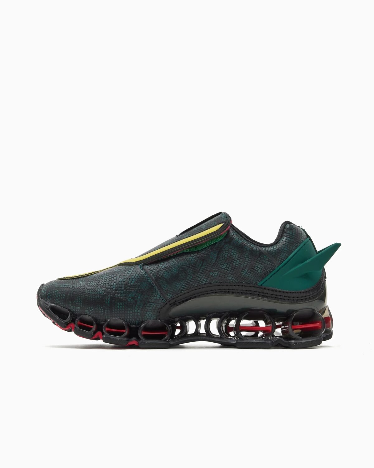 Pokémon x adidas Megaride F50 Rayquaza in green and yellow colorway, style code KI5325 - detail view 3