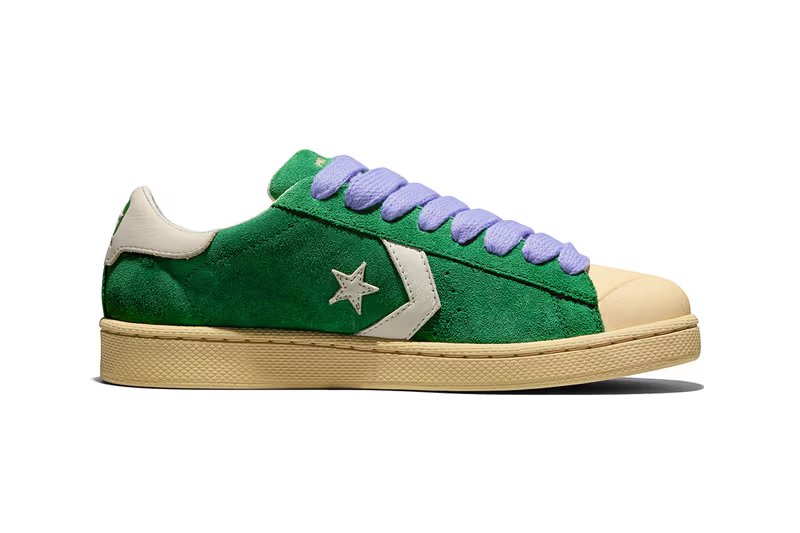 Tyler, The Creator x Converse 1908 Series featuring reimagined Pro Leather and Coach-inspired Jogger silhouettes in vintage-inspired colorways - detail view 3