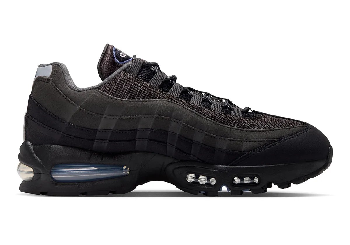 Nike Air Max 95 'Pencil Point' in dark grey with tonal Swoosh and Air Max branding accents - detail view 2