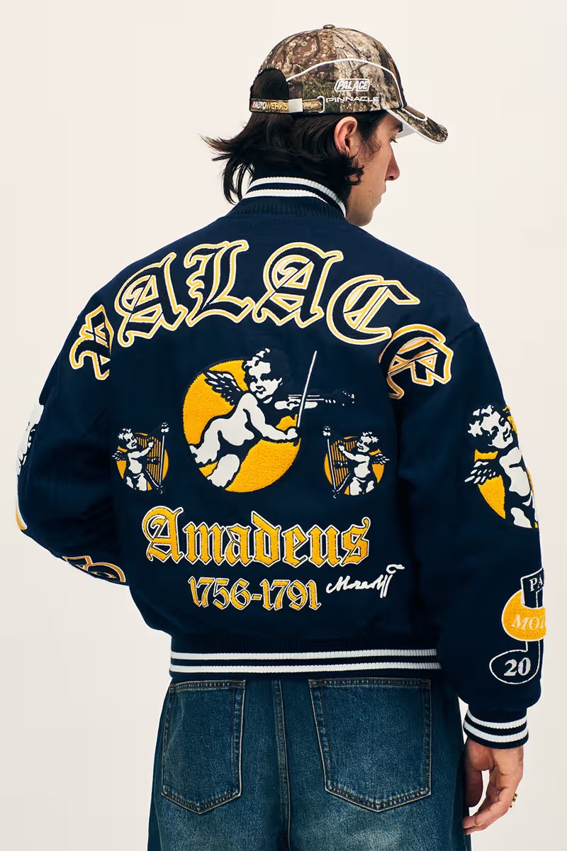 Palace Summer 2026 Mozart varsity jacket with exclusive Nike collaboration details - detail view 1