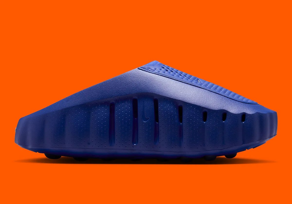 Nike Mind 001 Old Royal women's slip-on with Midnight Navy foam nodes, shown from multiple angles - detail view 3