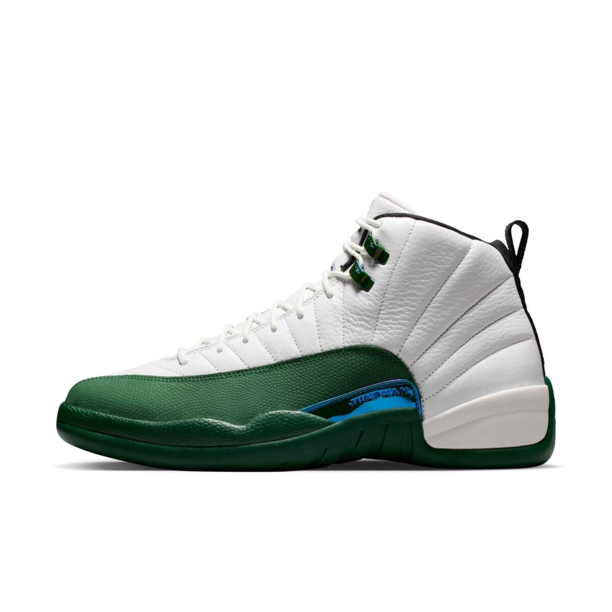 Air Jordan 12 'Idols Become Rivals' in White and Green colorway, style code CT8013-103 - detail view 2