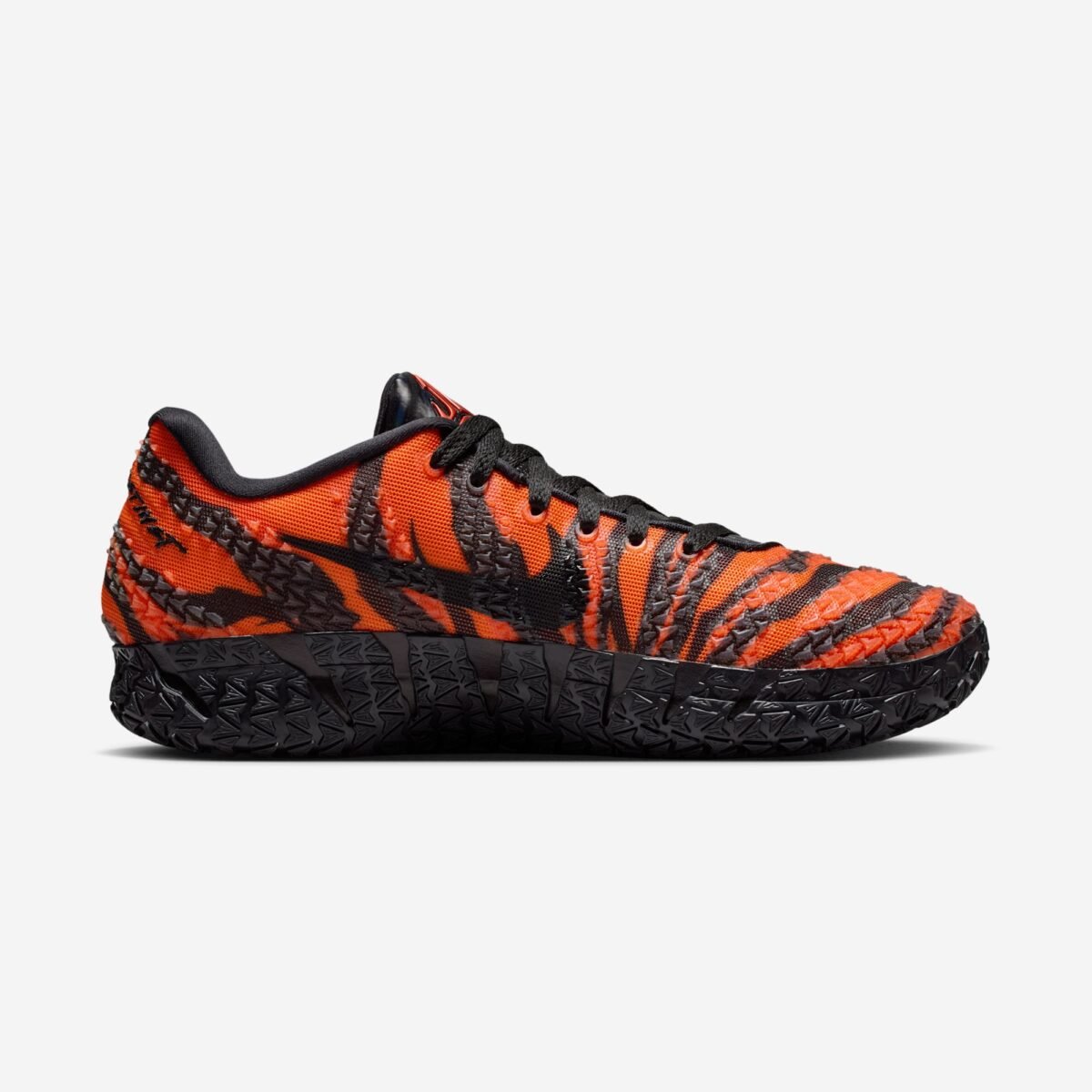 Nike Ja 3 Animal Pack Tiger colorway featuring striped tiger-inspired design on performance basketball silhouette - detail view 3