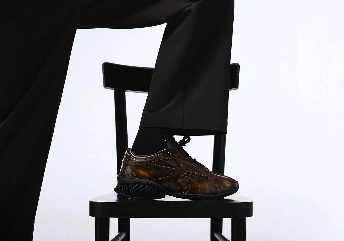 PUMA x J.L-A.L collaborative sneaker featuring innovative wear-away gradient upper design - detail view 4