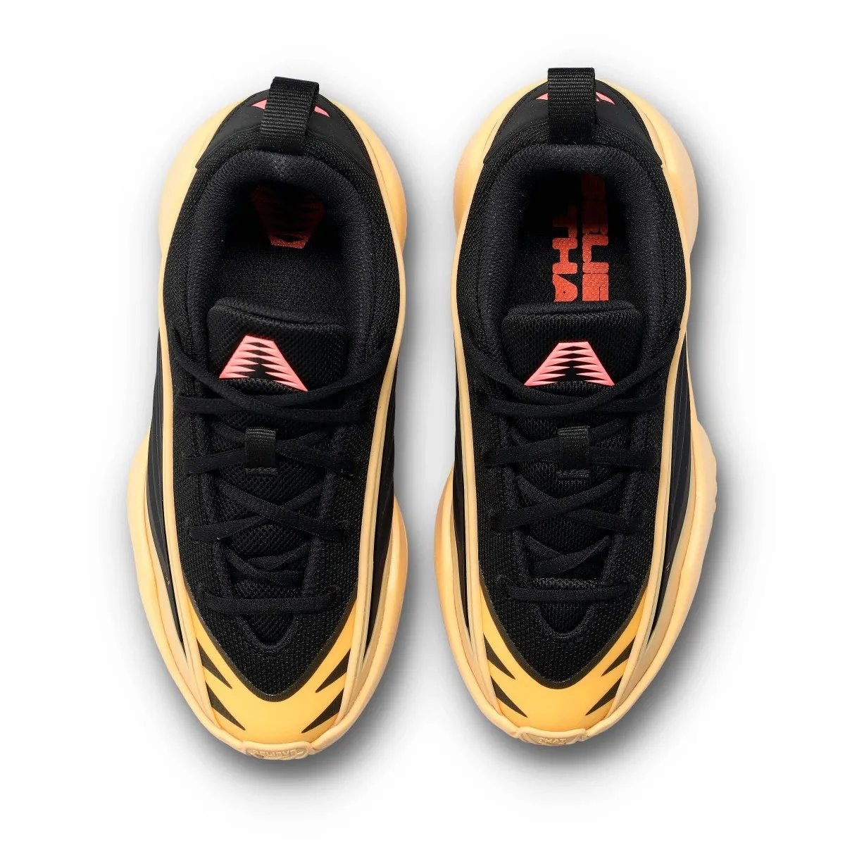 adidas Believe That in black with Acid Red and Acid Orange accents, Anthony Edwards' 'With Love' colorway - detail view 3