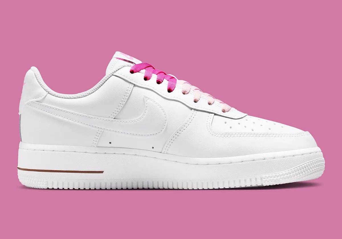 Nike Air Force 1 Low in cherry blossom white and pink colorway, spring 2026 release - detail view 2