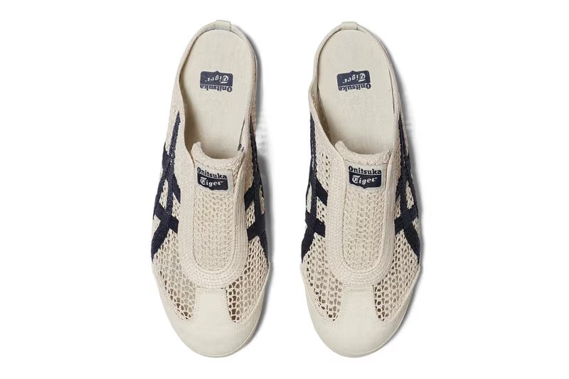 Onitsuka Tiger MEXICO 66 SABOT backless mule in neutral colorway, side profile view - detail view 4