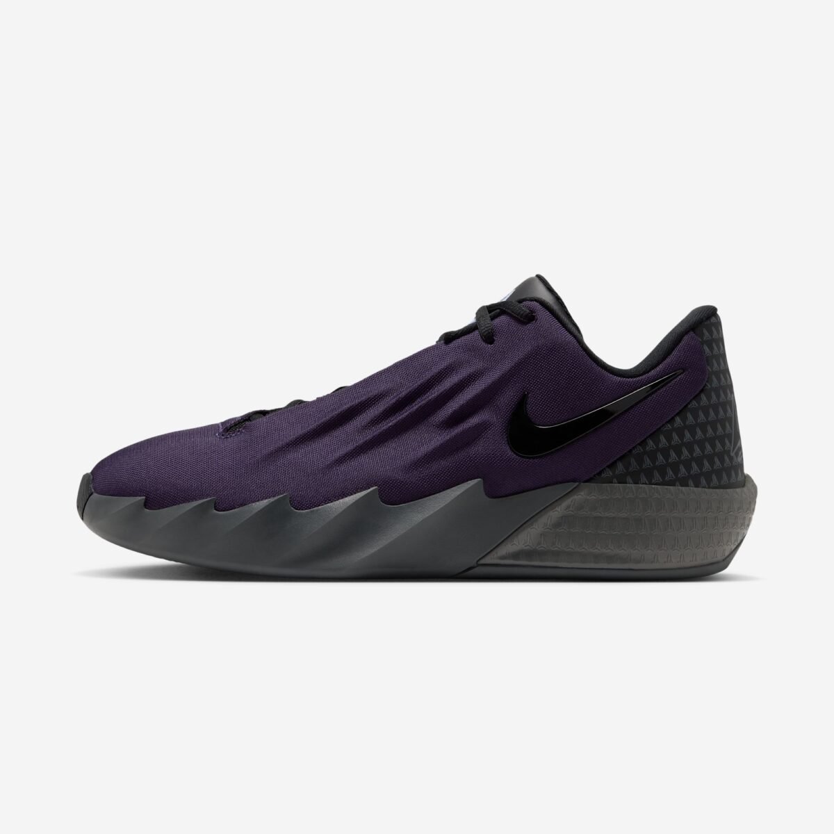 Nike Ja Twelve Time Purple Dynasty signature basketball shoe in deep purple and black colorway - detail view 2
