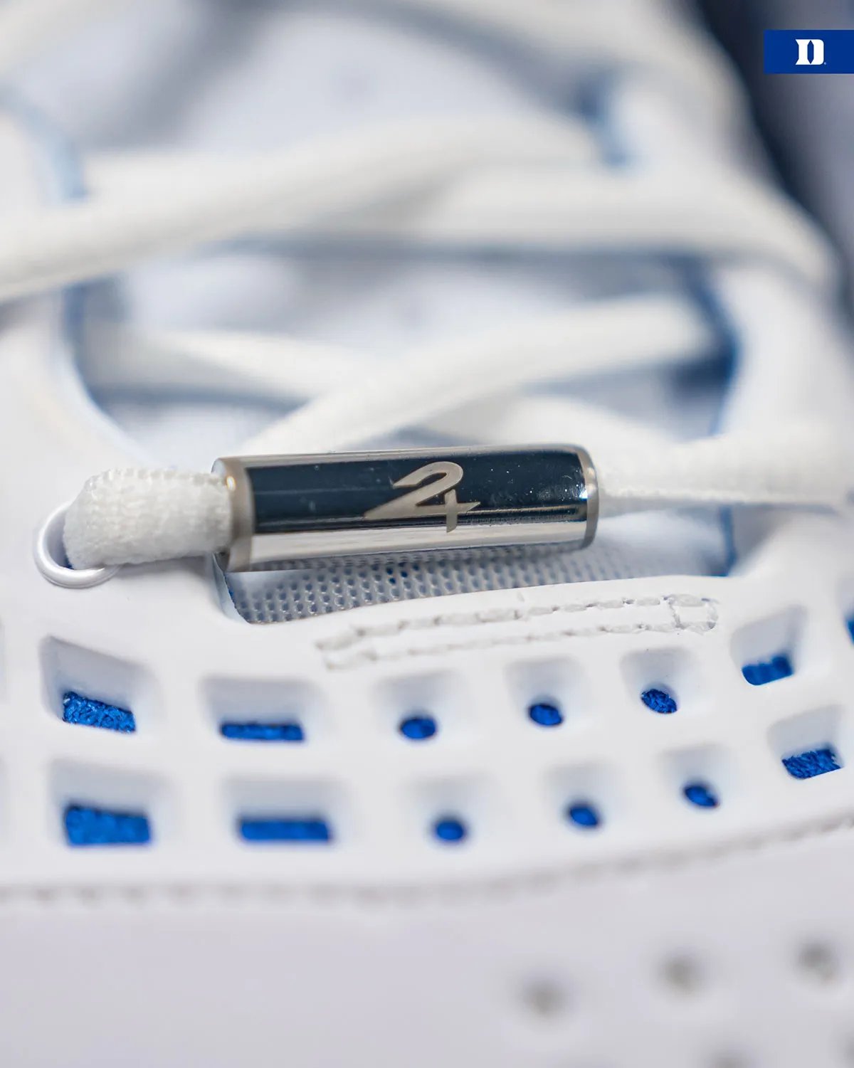 Duke's exclusive Nike Kobe 3 Low Protro player exclusive in blue and white colorway - detail view 4