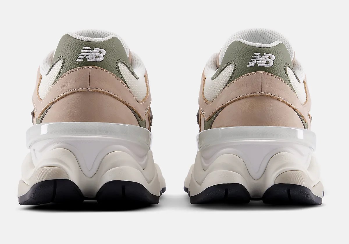 New Balance 9060 in Mindful Grey showing the full lateral profile of the sneaker with bulbous toe box and modern cushioning construction - detail view 4