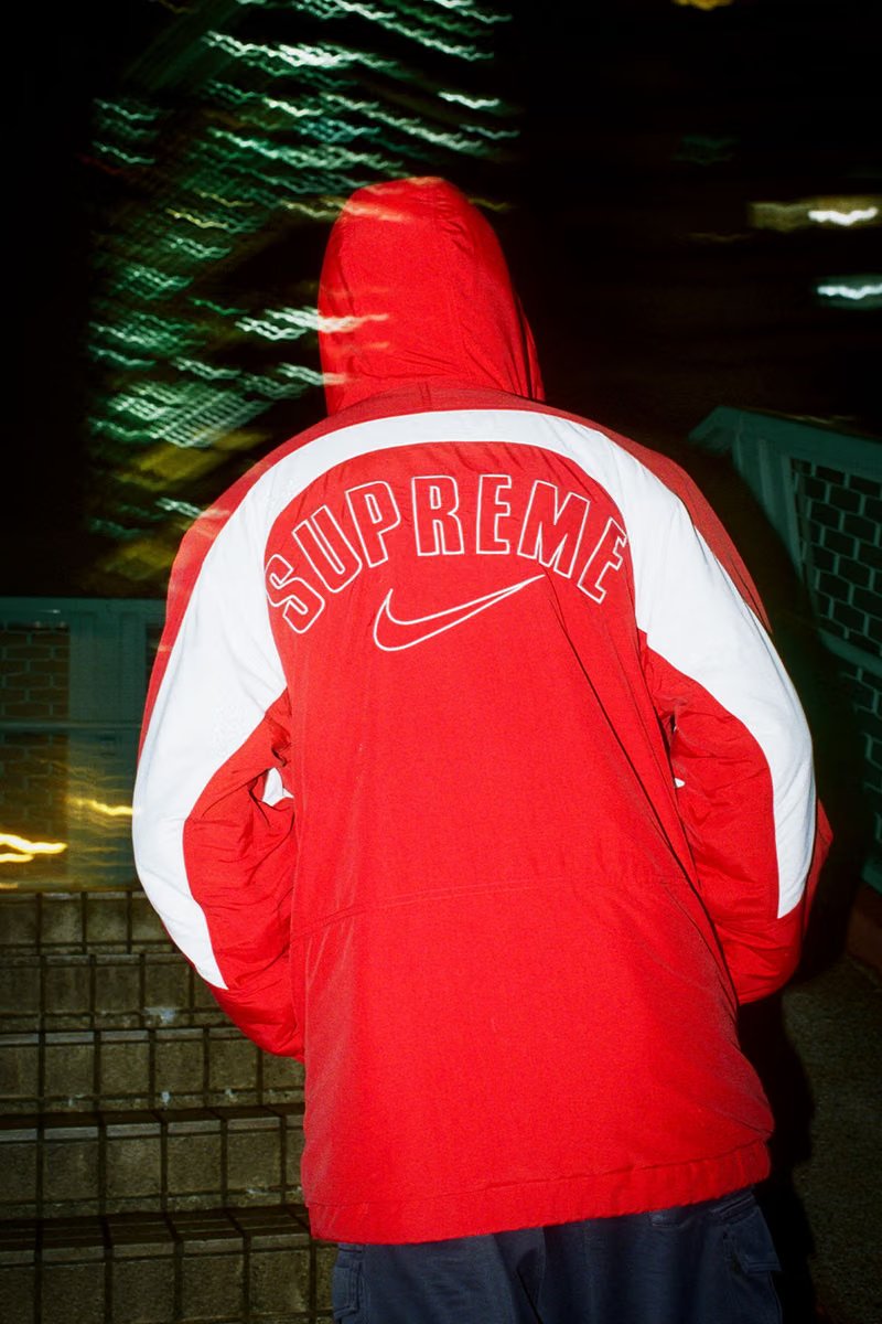 Supreme x Nike Fall 2026 Faux Fur Reversible Parka in nylon taslan and faux fur construction - detail view 3