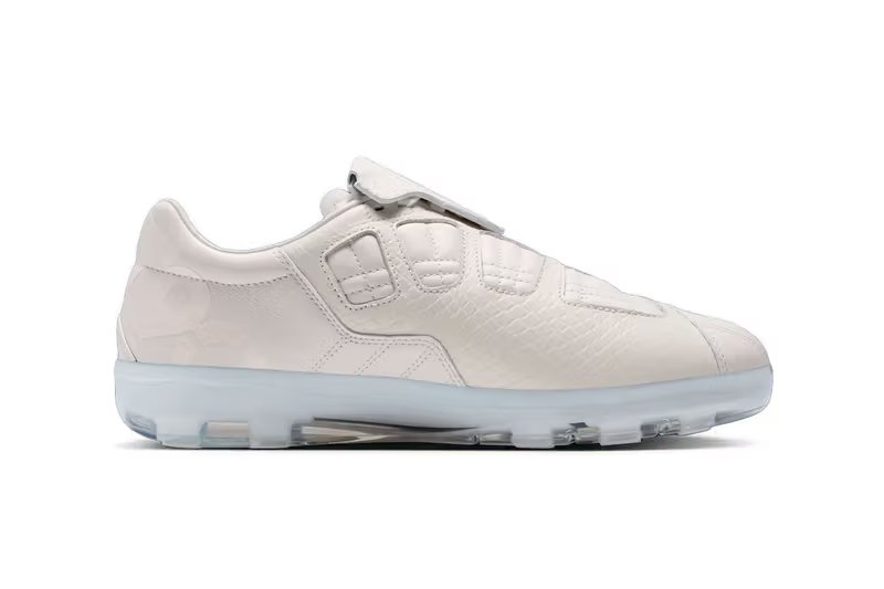 Nike Atelier Total 90 "Sail" white leather soccer boot with snakeskin overlay details - detail view 3