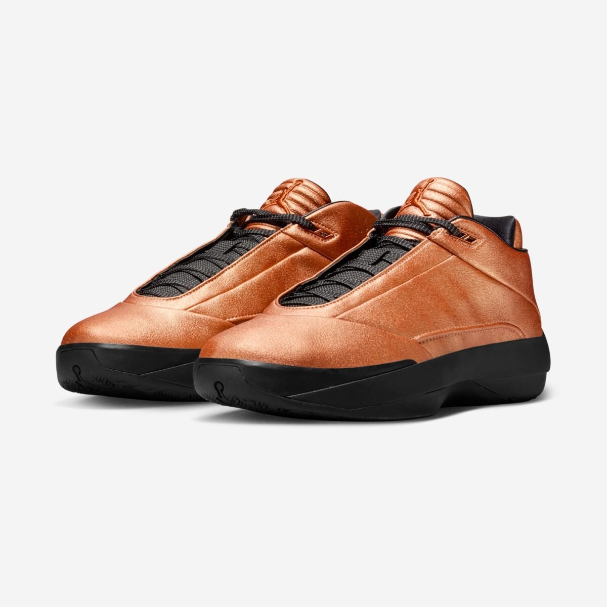Air Jordan 40 Metallic Copper sneaker with metallic copper-toned upper panels, shown from a side profile view - detail view 1
