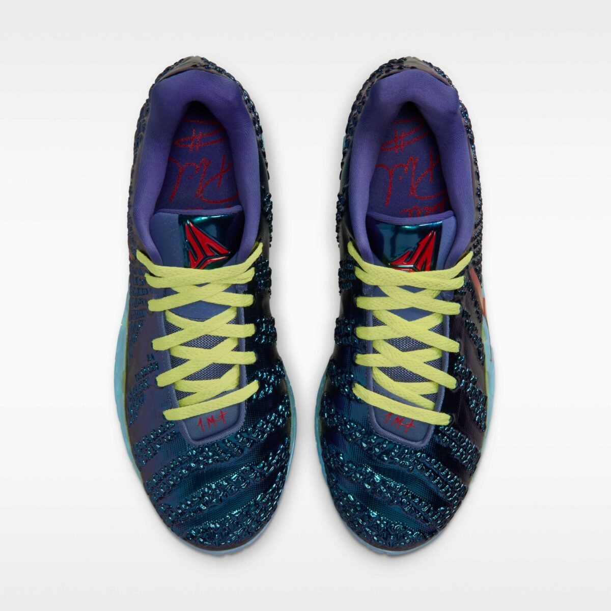 Nike Ja 3 'Uncle Phil' colorway in side profile view, showcasing the model's signature angular silhouette and ankle collar design - detail view 4