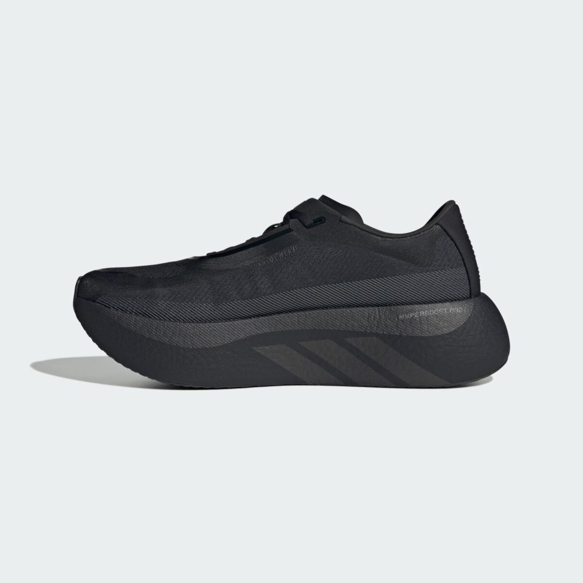 adidas Hyperboost Edge Core Black performance sneaker, lateral and medial side view - detail view 2